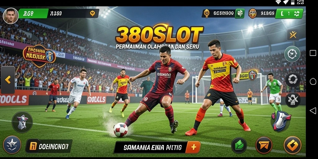 Tampilan gameplay menegangkan dalam 380SLOT dengan aksi olahraga seru.