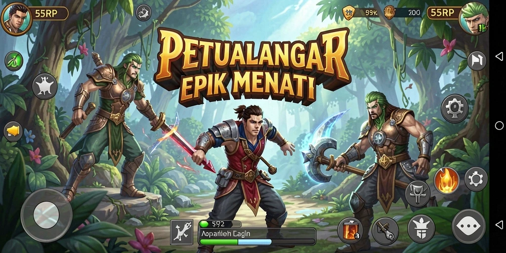 Tampilan seru gameplay petualangan di 55RP.