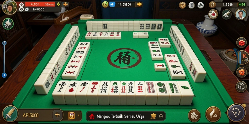 Tampilan gameplay Mahjong yang menyenangkan dan interaktif di API5000.