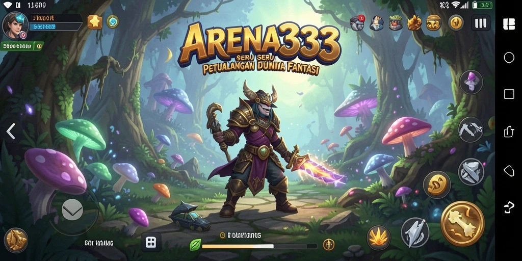Tangkapan layar utama dari gameplay seru ARENA333 yang menunjukkan eksplorasi dunia petualangan.