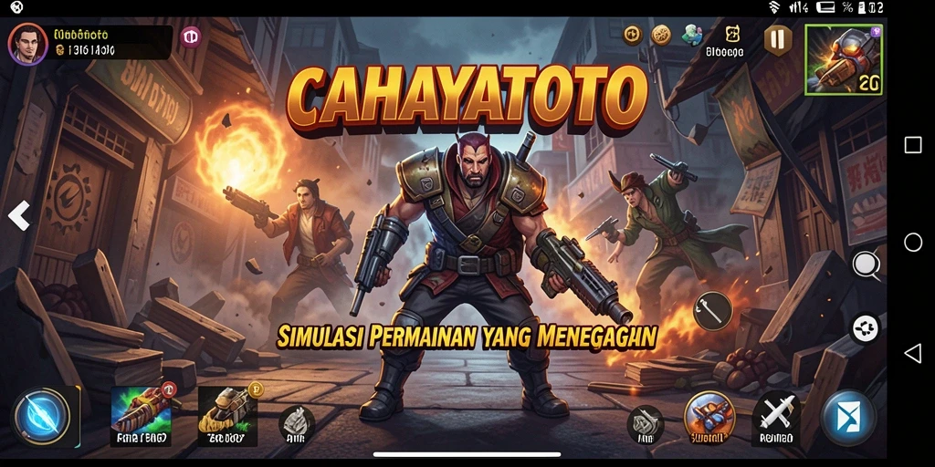 Screenshot gameplay CAHAYATOTO menampilkan aksi mendebarkan dan grafis yang menarik.