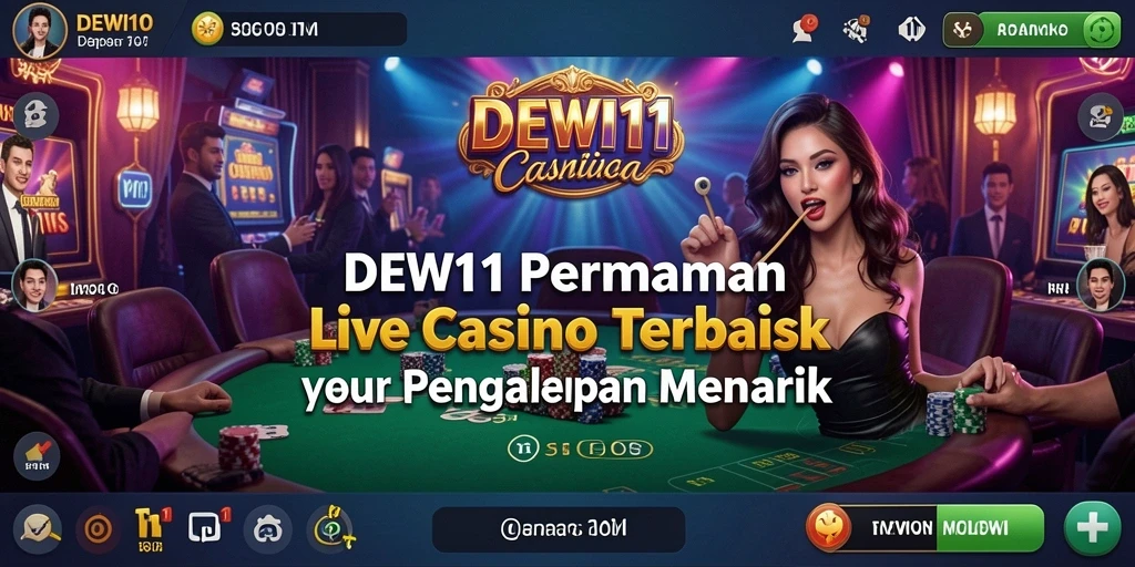 Tampilan utama gameplay Live Casino DEWI11 yang menarik dan interaktif.