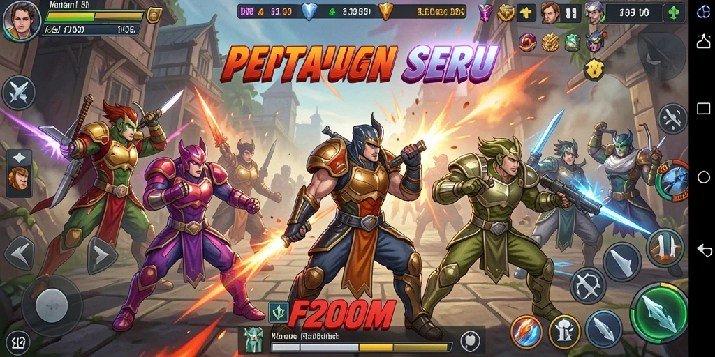 Screenshot menarik dari gameplay F200M yang penuh aksi.