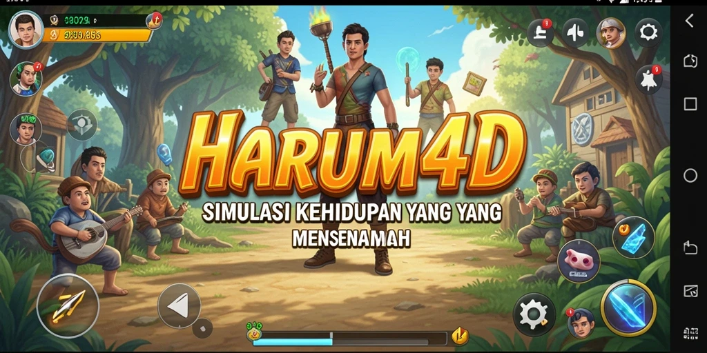 Tampilan gameplay menarik dalam HARUM4D yang mendalam.