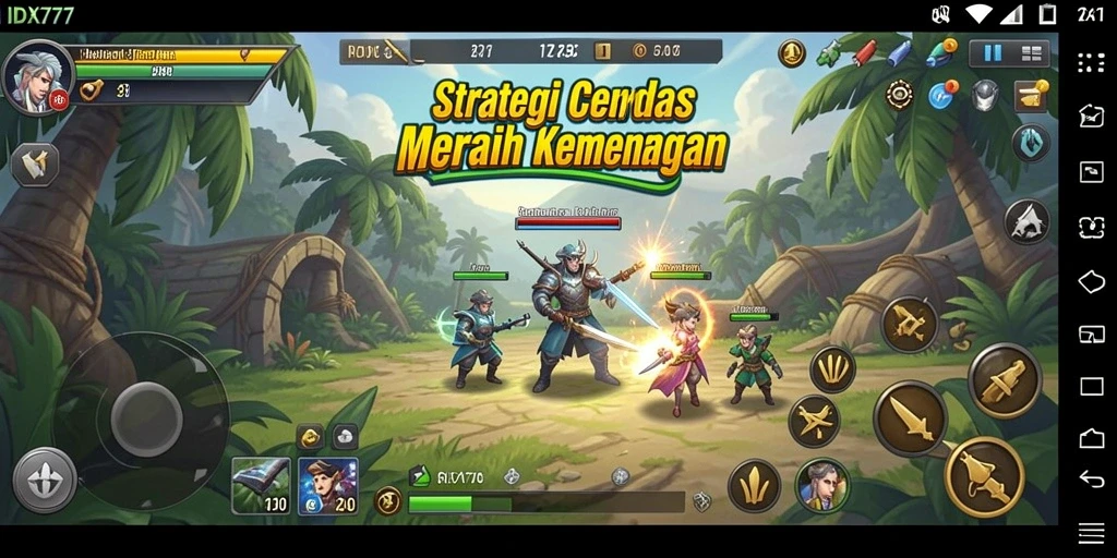 Tampilan gameplay IDX777 yang menegangkan dan strategis.