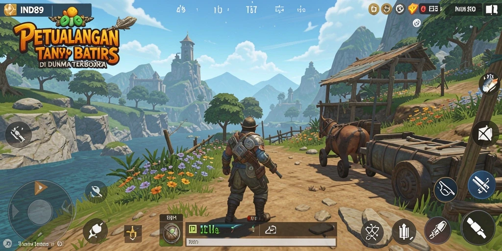 Tangkapan layar gameplay IND89 menampilkan petualangan dalam dunia terbuka yang menakjubkan.
