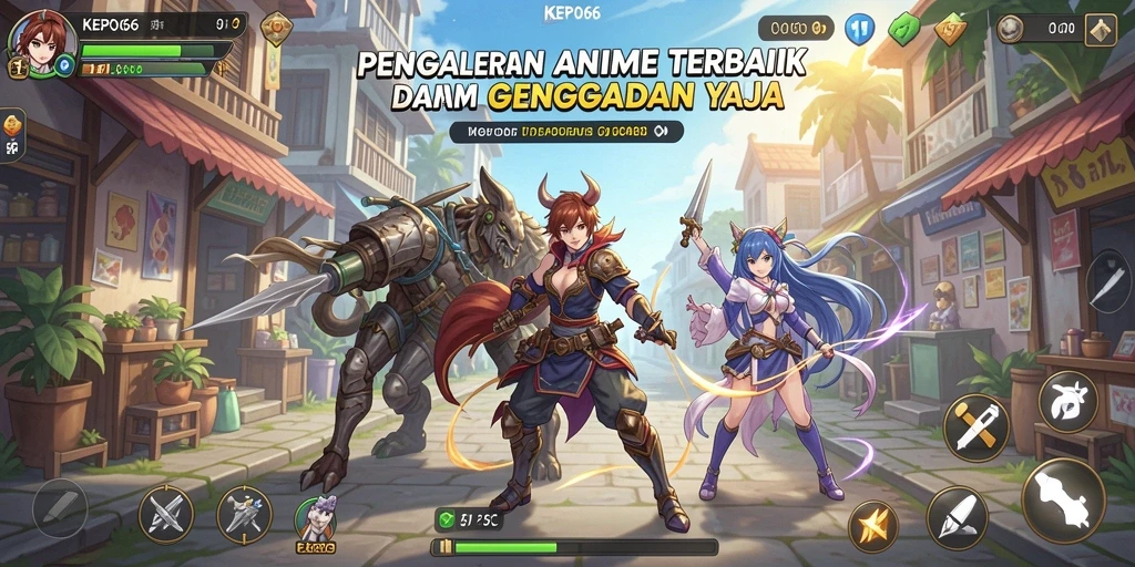 Tampilan gameplay seru dan karakter anime yang ikonik.