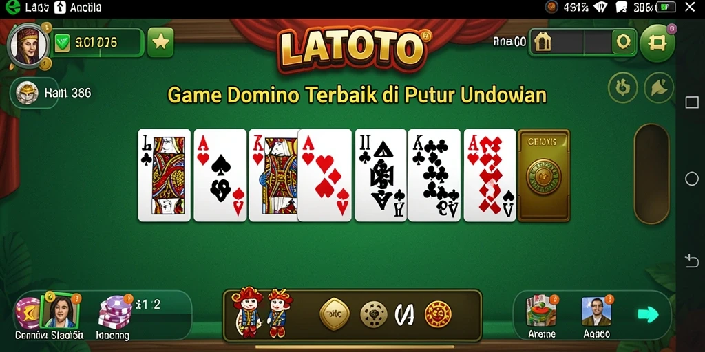 Tampilan gameplay LATOTO yang menarik dan seru saat bermain domino.