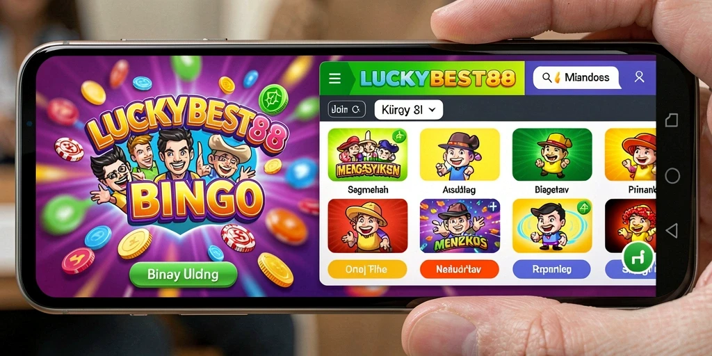 Tampilan gameplay Bingo yang penuh warna dan menarik.