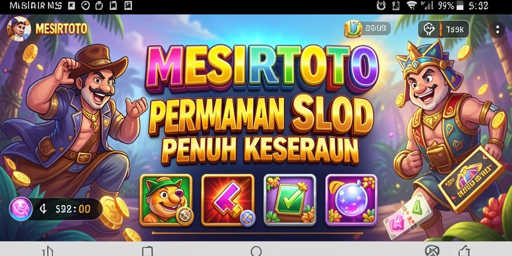 Tampilan gameplay menarik dari permainan slot MESIRTOTO.