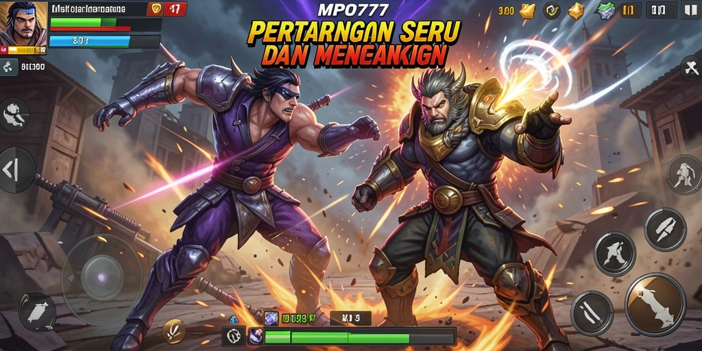 Gameplay MPO777 yang penuh aksi dan pertarungan seru.