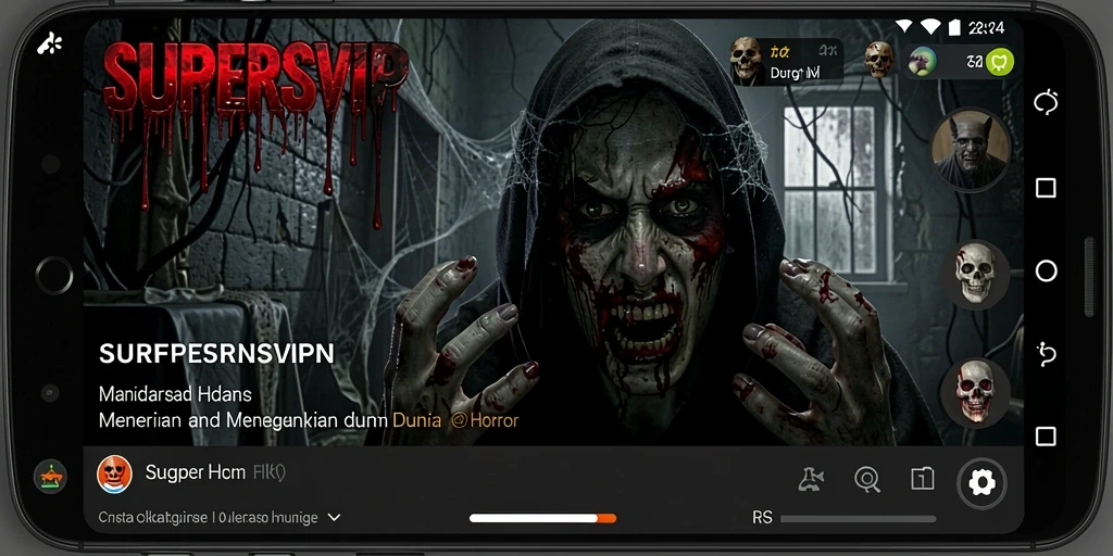 Gameplay SUPERSVIP menunjukkan kengerian yang mencekam dan penuh ketegangan.