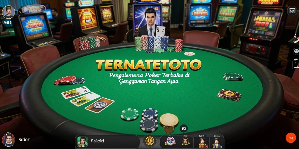 Tampilan gameplay poker yang memikat dan interaktif.