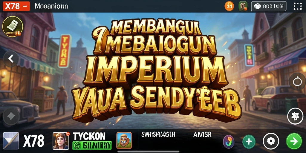 Screenshot X78 menunjukkan gameplay Tycoon yang seru dan interaktif.